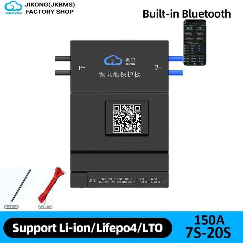 JKBMS JK-BD6A20S15P Smart Active Balance BMS | 150A Continuous Discharge | 0.6A Active Balancer | 8S-20S LiFePO4/Li-ion/LTO — JK (Jikong BMS)